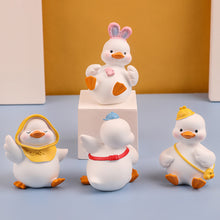 Load image into Gallery viewer, Lovely MOMO Duck Mini Toy Cute Duck Statue Doll Micro Landscape Kawaii Desk Car Interior Accessories Home Decoration Kids Gift
