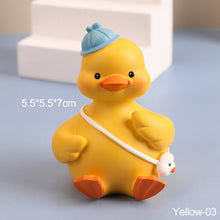 Load image into Gallery viewer, Lovely MOMO Duck Mini Toy Cute Duck Statue Doll Micro Landscape Kawaii Desk Car Interior Accessories Home Decoration Kids Gift
