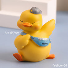 Load image into Gallery viewer, Lovely MOMO Duck Mini Toy Cute Duck Statue Doll Micro Landscape Kawaii Desk Car Interior Accessories Home Decoration Kids Gift
