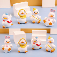 Load image into Gallery viewer, Lovely MOMO Duck Mini Toy Cute Duck Statue Doll Micro Landscape Kawaii Desk Car Interior Accessories Home Decoration Kids Gift
