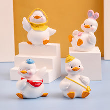 Load image into Gallery viewer, Lovely MOMO Duck Mini Toy Cute Duck Statue Doll Micro Landscape Kawaii Desk Car Interior Accessories Home Decoration Kids Gift
