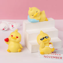 Load image into Gallery viewer, Lovely Duck Mini Toy Cute Duck Statue Doll Micro Landscape Kawaii Desk Car Interior Accessories Home Decoration Kids Gift
