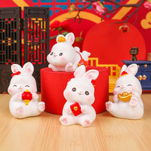 Load image into Gallery viewer, Lovely Rabbit Mini Toy Cute Rabbit Statue Doll Micro Landscape Kawaii Desk Car Interior Accessories Home Decoration Kids Gift

