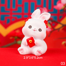 Load image into Gallery viewer, Lovely Rabbit Mini Toy Cute Rabbit Statue Doll Micro Landscape Kawaii Desk Car Interior Accessories Home Decoration Kids Gift
