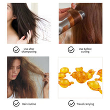 Load image into Gallery viewer, Smooth Silky Hair Vitamin Capsule Keratin Complex Oil Hair Care Repair Damaged Hair Serum Anti-Loss Moroccan Hair Oil
