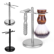 Load image into Gallery viewer, Kirsite Men Razor Holder Shaving Brush Stand Safety Razor Holder Removable Shaving Rack Removable Shaving Rack Holder
