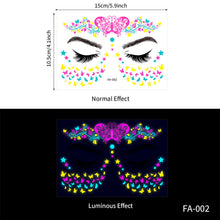 Load image into Gallery viewer, Creative Fluorescent Arm Face Tattoo Stickers Waterproof Music Festival Geometric butterfly Luminous Arm Tattoo Stickers
