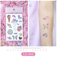 Load image into Gallery viewer, Cute Cartoon Glitter Tattoo Sticker Kids Temporary Tattoo Sticker Girls Waterproof Princess Bear Colorful Tattoo Stickers
