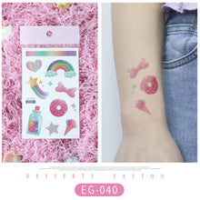 Load image into Gallery viewer, Cute Cartoon Glitter Tattoo Sticker Kids Temporary Tattoo Sticker Girls Waterproof Princess Bear Colorful Tattoo Stickers
