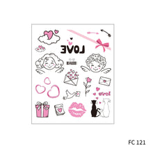 Load image into Gallery viewer, Waterproof Color Small Fresh Tattoo Stickers Fashion Love Valentine's Day Tattoo Stickers Creative Cupid Lover Tattoo Stickers

