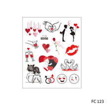 Load image into Gallery viewer, Waterproof Color Small Fresh Tattoo Stickers Fashion Love Valentine's Day Tattoo Stickers Creative Cupid Lover Tattoo Stickers
