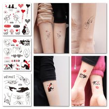 Load image into Gallery viewer, Waterproof Color Small Fresh Tattoo Stickers Fashion Love Valentine's Day Tattoo Stickers Creative Cupid Lover Tattoo Stickers
