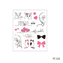 Load image into Gallery viewer, Waterproof Color Small Fresh Tattoo Stickers Fashion Love Valentine's Day Tattoo Stickers Creative Cupid Lover Tattoo Stickers
