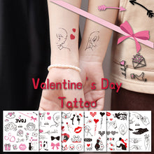 Load image into Gallery viewer, Waterproof Color Small Fresh Tattoo Stickers Fashion Love Valentine's Day Tattoo Stickers Creative Cupid Lover Tattoo Stickers
