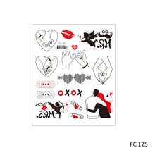 Load image into Gallery viewer, Waterproof Color Small Fresh Tattoo Stickers Fashion Love Valentine's Day Tattoo Stickers Creative Cupid Lover Tattoo Stickers
