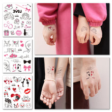 Load image into Gallery viewer, Waterproof Color Small Fresh Tattoo Stickers Fashion Love Valentine's Day Tattoo Stickers Creative Cupid Lover Tattoo Stickers

