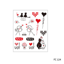 Load image into Gallery viewer, Waterproof Color Small Fresh Tattoo Stickers Fashion Love Valentine's Day Tattoo Stickers Creative Cupid Lover Tattoo Stickers
