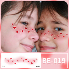 Load image into Gallery viewer, Waterproof Face Tattoo Stickers Heart Freckles Carnival Party Makeup Music Festival Disposable Color Makeup Face Tattoo Stickers
