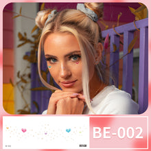 Load image into Gallery viewer, Waterproof Face Tattoo Stickers Heart Freckles Carnival Party Makeup Music Festival Disposable Color Makeup Face Tattoo Stickers
