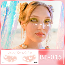Load image into Gallery viewer, Waterproof Face Tattoo Stickers Heart Freckles Carnival Party Makeup Music Festival Disposable Color Makeup Face Tattoo Stickers
