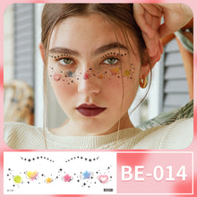 Load image into Gallery viewer, Waterproof Face Tattoo Stickers Heart Freckles Carnival Party Makeup Music Festival Disposable Color Makeup Face Tattoo Stickers

