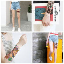 Load image into Gallery viewer, Waterproof Sweat-proof Flower Arm Tattoo Stickers for Men and Women's Personality Large Flower Arm Disposable Tattoo Stickers
