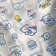 Load image into Gallery viewer, Transparent Relief Nail Sticker Creative Bear Light and Thin Fashion Nail Enhancement Sticker Back Glue Nail Sticker
