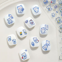 Load image into Gallery viewer, Transparent Relief Nail Sticker Creative Bear Light and Thin Fashion Nail Enhancement Sticker Back Glue Nail Sticker

