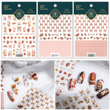 Load image into Gallery viewer, Relief and Planar Nail Sticker Creative Rabbit Bow Light and Thin Fashion Nail Enhancement Sticker Back Glue Nail Sticker
