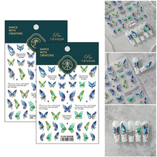 Load image into Gallery viewer, Spring Butterfly Nail Sticker Relief and Planar Light and Thin Fashion Nail Enhancement Sticker Back Glue Nail Sticker
