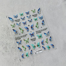 Load image into Gallery viewer, Spring Butterfly Nail Sticker Relief and Planar Light and Thin Fashion Nail Enhancement Sticker Back Glue Nail Sticker

