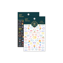 Load image into Gallery viewer, Cute Bear Flower Nail Sticker Relief and Planar Light and Thin Fashion Nail Enhancement Sticker Back Glue Nail Sticker
