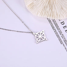 Load image into Gallery viewer, Witchcraft Witch Knot Pendant Necklace Stainless Steel Heart Celtic Knot Amulet Chain Necklace Women Men Vintage Jewelry Gift
