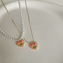 Load image into Gallery viewer, Tulip Necklace Earrings Flower Love Pearl Necklace Collarbone Chain Sweet Versatile Necklace Earrings Jewelry
