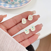 Load image into Gallery viewer, 6pcs/set Simple Niche Tulip Earrings Pink Blue Alloy Ear Studs Earrings Delicate Jewelry Accessories for Women

