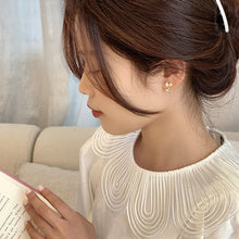 Load image into Gallery viewer, Pink Tulip Flower Pearl Earrings Simple Temperamental Alloy Ear Studs Earrings Jewelry Accessories for Women
