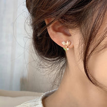 Load image into Gallery viewer, Pink Tulip Flower Pearl Earrings Simple Temperamental Alloy Ear Studs Earrings Jewelry Accessories for Women
