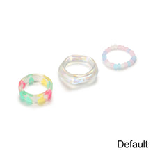 Load image into Gallery viewer, 3pcs/set Niche Love Beaded Resin Rings Set Creative Simple Resin Rings Fashion Jewelry Accessory for Women
