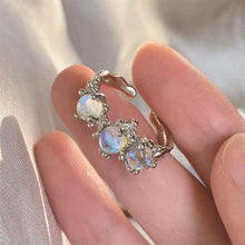 Load image into Gallery viewer, Fashion Moonlight Stone Inlaid Ring Opening Adjustable Alloy Ring Niche Simple Ring Women Jewelry Accessory
