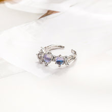 Load image into Gallery viewer, Fashion Moonlight Stone Inlaid Ring Opening Adjustable Alloy Ring Niche Simple Ring Women Jewelry Accessory
