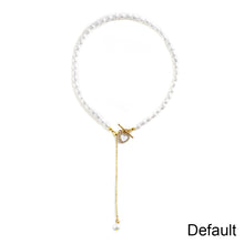 Load image into Gallery viewer, Temperamental Love Pendant Pearl Necklace Niche Vintage Alloy Pearl Necklace Clavicle Chain Jewelry Accessory
