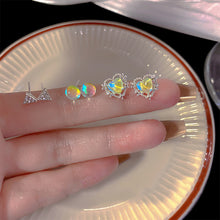Load image into Gallery viewer, 6pcs/set Colorful Love Earrings Set Alloy Niche Ear Studs Temperamental Versatile Earrings Jewelry Accessories
