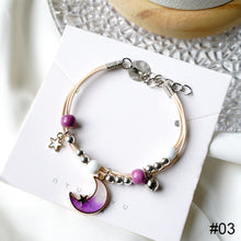 Load image into Gallery viewer, Fashion Versatile Alloy Pendant Bracelet Adjustable Creative Butterfly Star Moon Ceramic Beaded Bracelet Women Jewelry
