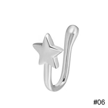 Load image into Gallery viewer, Non-perforated U-shaped Nose Clip Star Love Crown Nose Ring Fashion Creative Nasal Ornament Jewelry Accessory
