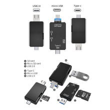 Load image into Gallery viewer, OTG SD Card Reader Flash Drive Smart Memory Card Reader Type C Cardreader Type C Adapter USB2.0 TF Card Adapter Micro
