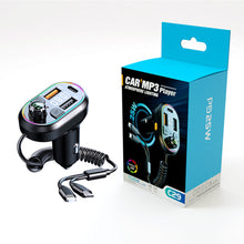 Load image into Gallery viewer, Car Bluetooth 5.0 FM Transmitter Wireless Audio Receiver Car MP3 Player 25W PD Fast Charge With Apple Type-C Port Charging Cable
