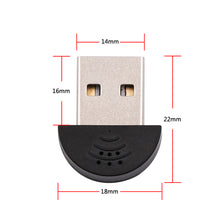 Load image into Gallery viewer, Portable Mini USB 2.0 Microphone Omni-Directional Stereo USB MIC forLaptop PC Computer Chatting For MSN/Skype
