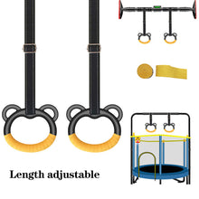 Load image into Gallery viewer, Gym Ring With Adjustable Straps Buckles Indoor Fitness Gymnastics Rings Non-Slip Bear Load 200KG Exercise Rings
