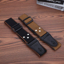 Load image into Gallery viewer, Nylon Guitar Strap Cowhide Head Electric Guitar Acoustic Guitar Universal Adjustable Guitar Strap With Guitar Pick Bag

