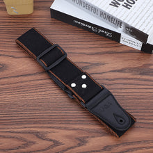 Load image into Gallery viewer, Nylon Guitar Strap Cowhide Head Electric Guitar Acoustic Guitar Universal Adjustable Guitar Strap With Guitar Pick Bag
